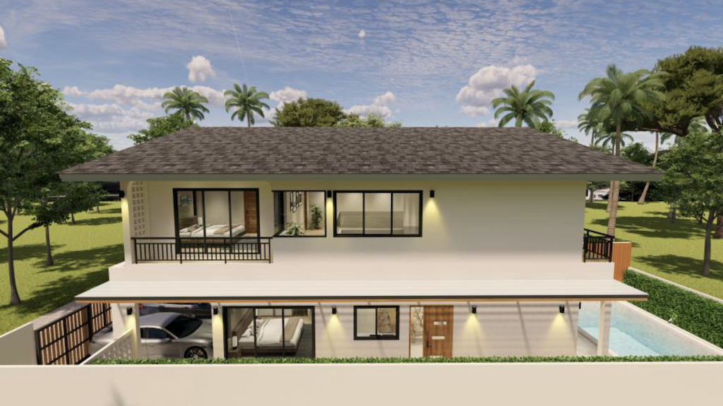 Koh Samui Houses For Sale Rear Render