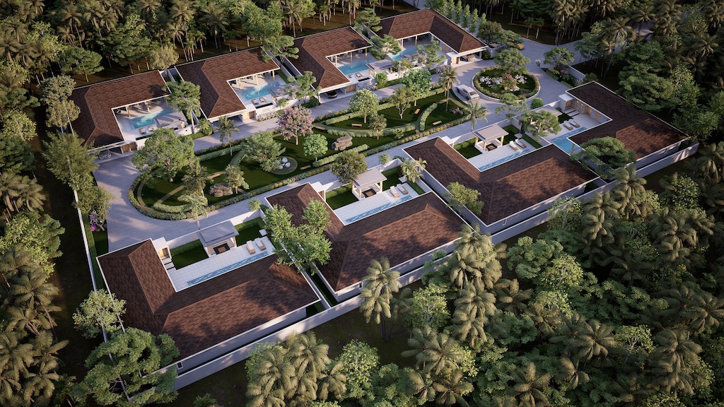 Koh Samui Villas For Sale Choeng Mon Aerial