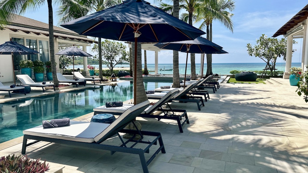 Koh Samui Luxury Beachfront Property Sun Loungers