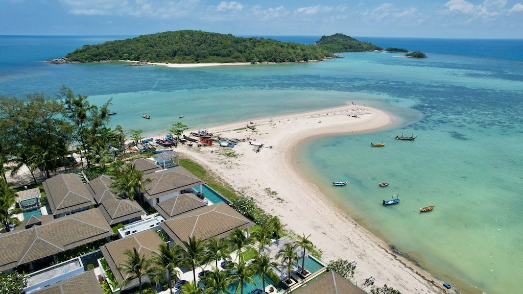 Koh Samui Luxury Beachfront Property Aerial