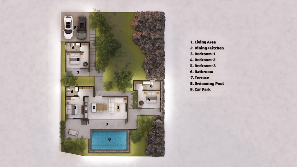 Koh Samui Sea View Bophut Villa Floor Plan