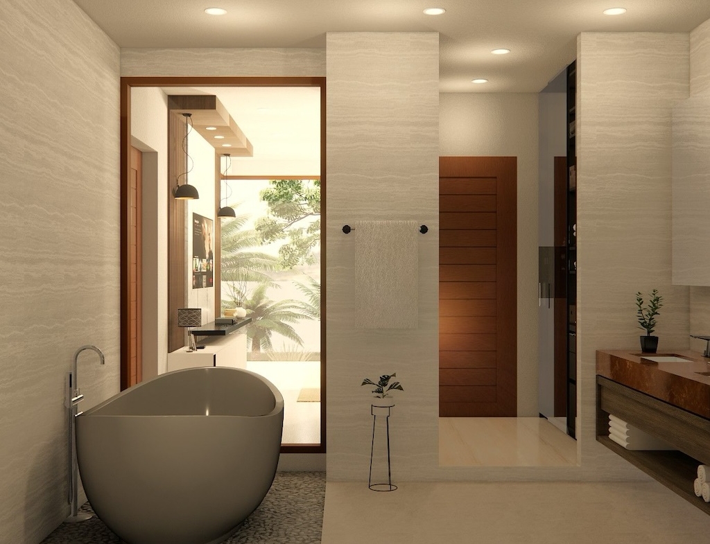 Koh Samui Plai Laem Villas For Sale Bathroom