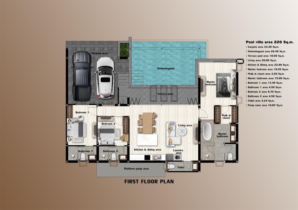 Koh Samui Plai Laem Villas For Sale Floor Plan