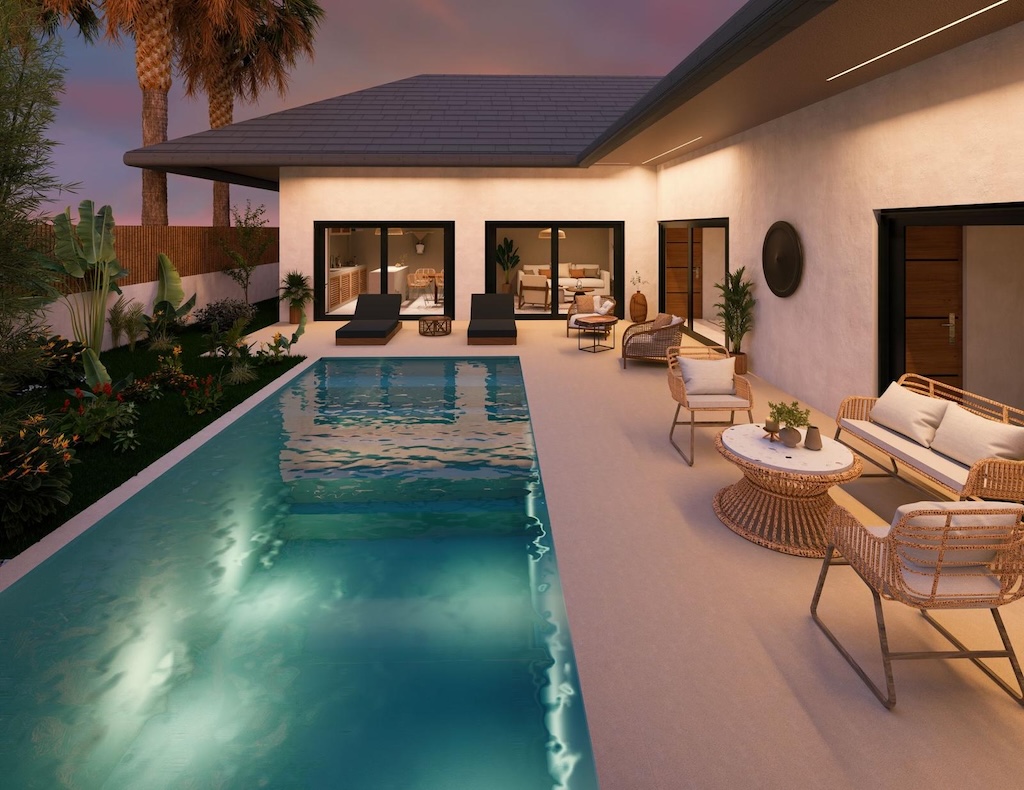 Siam Harmony Residence Koh Samui Pool Night