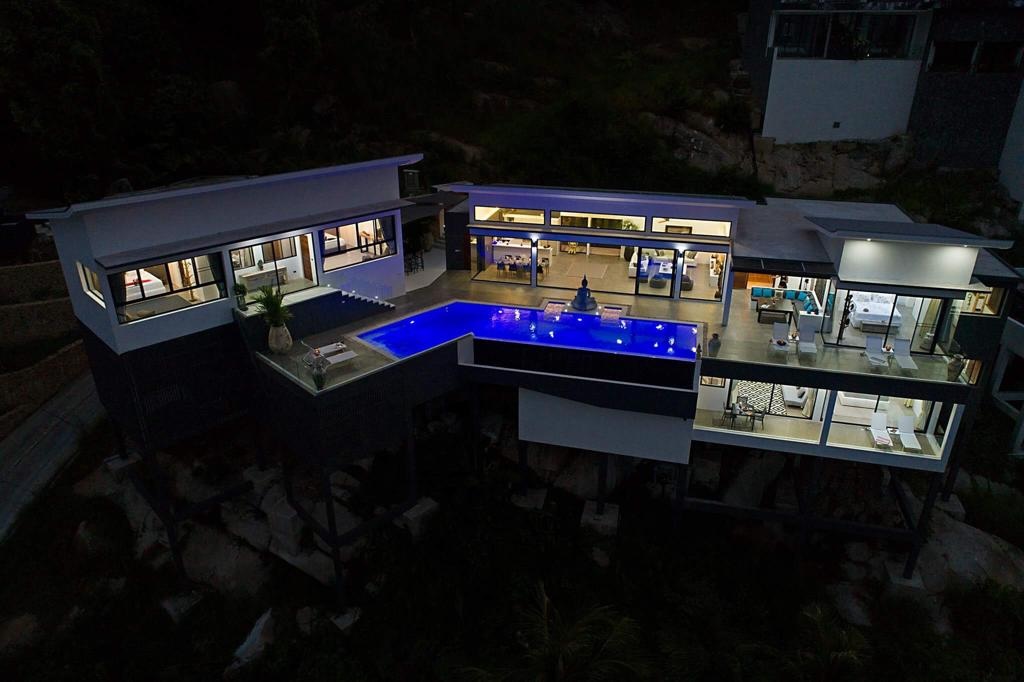 Ko Samui Sea View Property For Sale Aerial Night