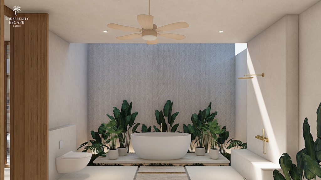 The Serenity Escape Maenam Villas Bathroom