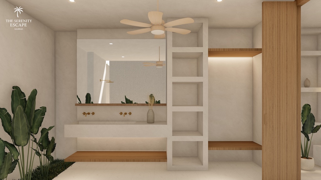 The Serenity Escape Maenam Villas Bathroom