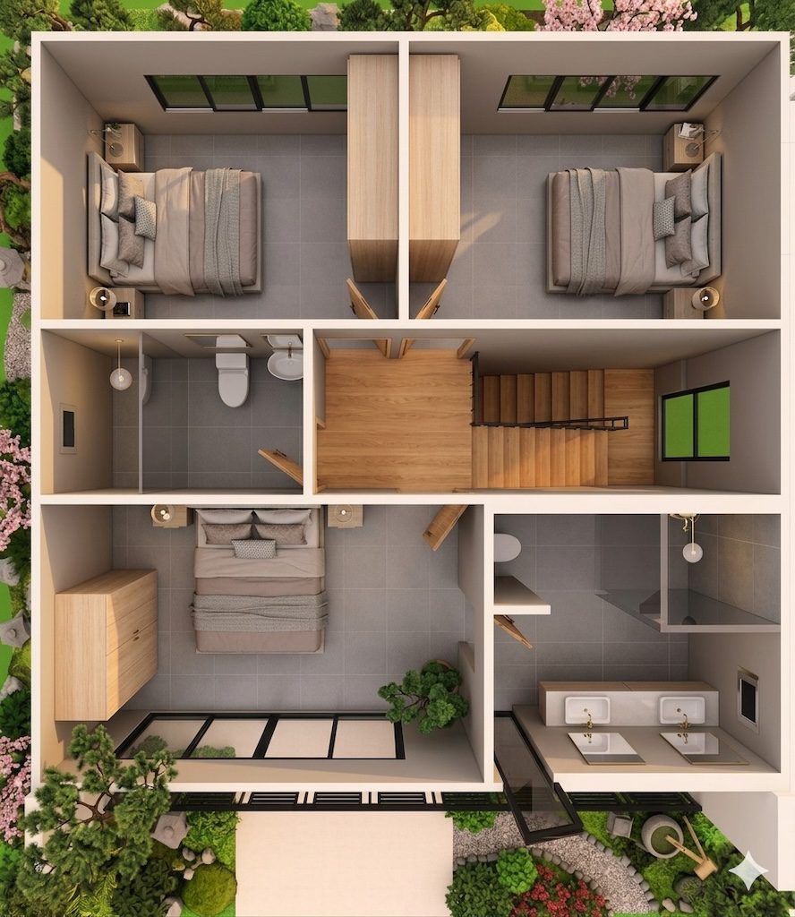 Hikaru Garden Koh Samui Upper Floor Plan