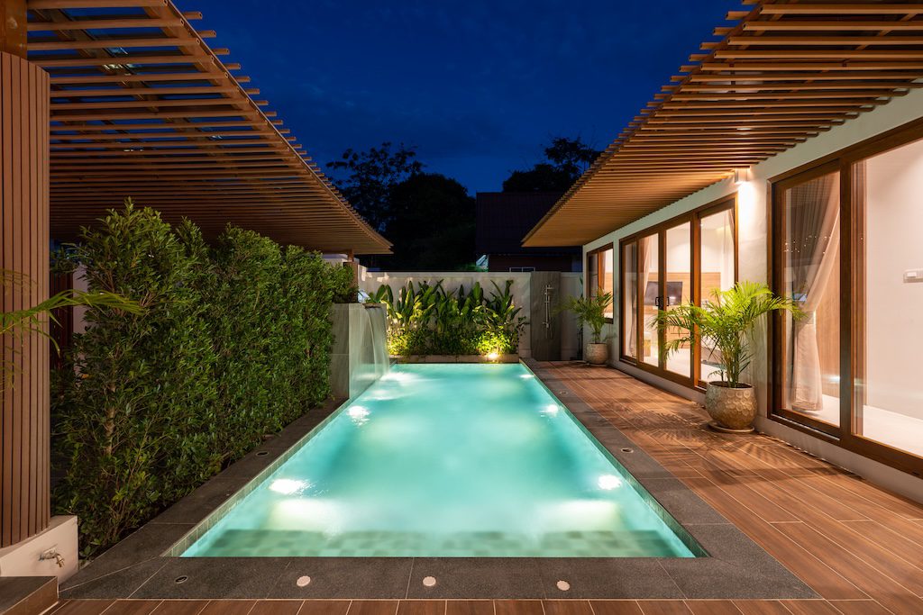 Akiraya Villa Pool Night