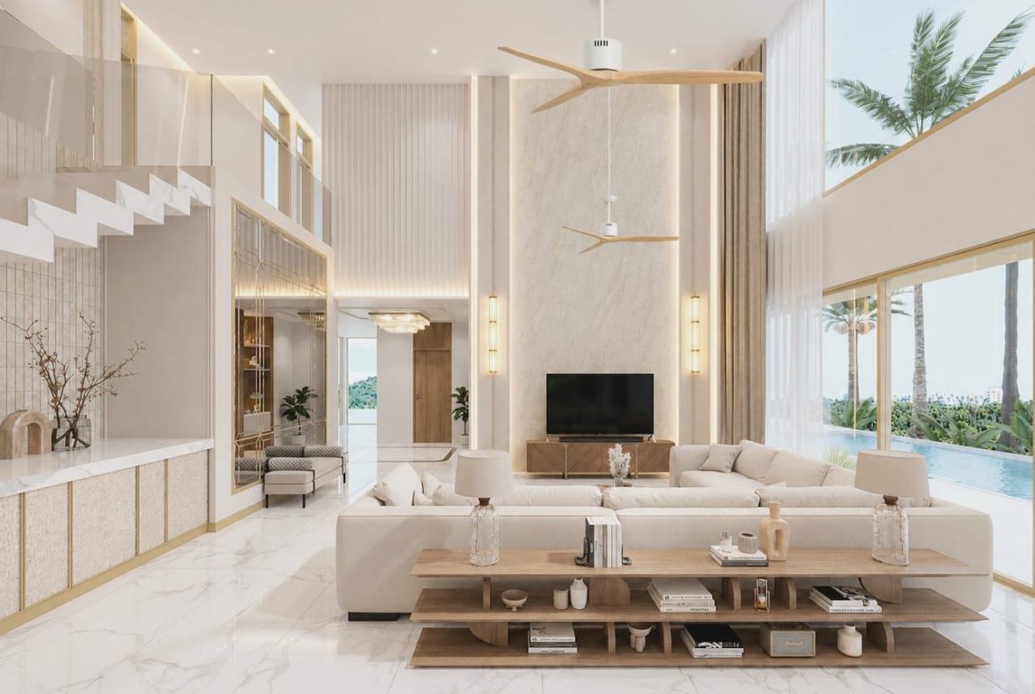 Ban Tai Sea View Villa Living Area