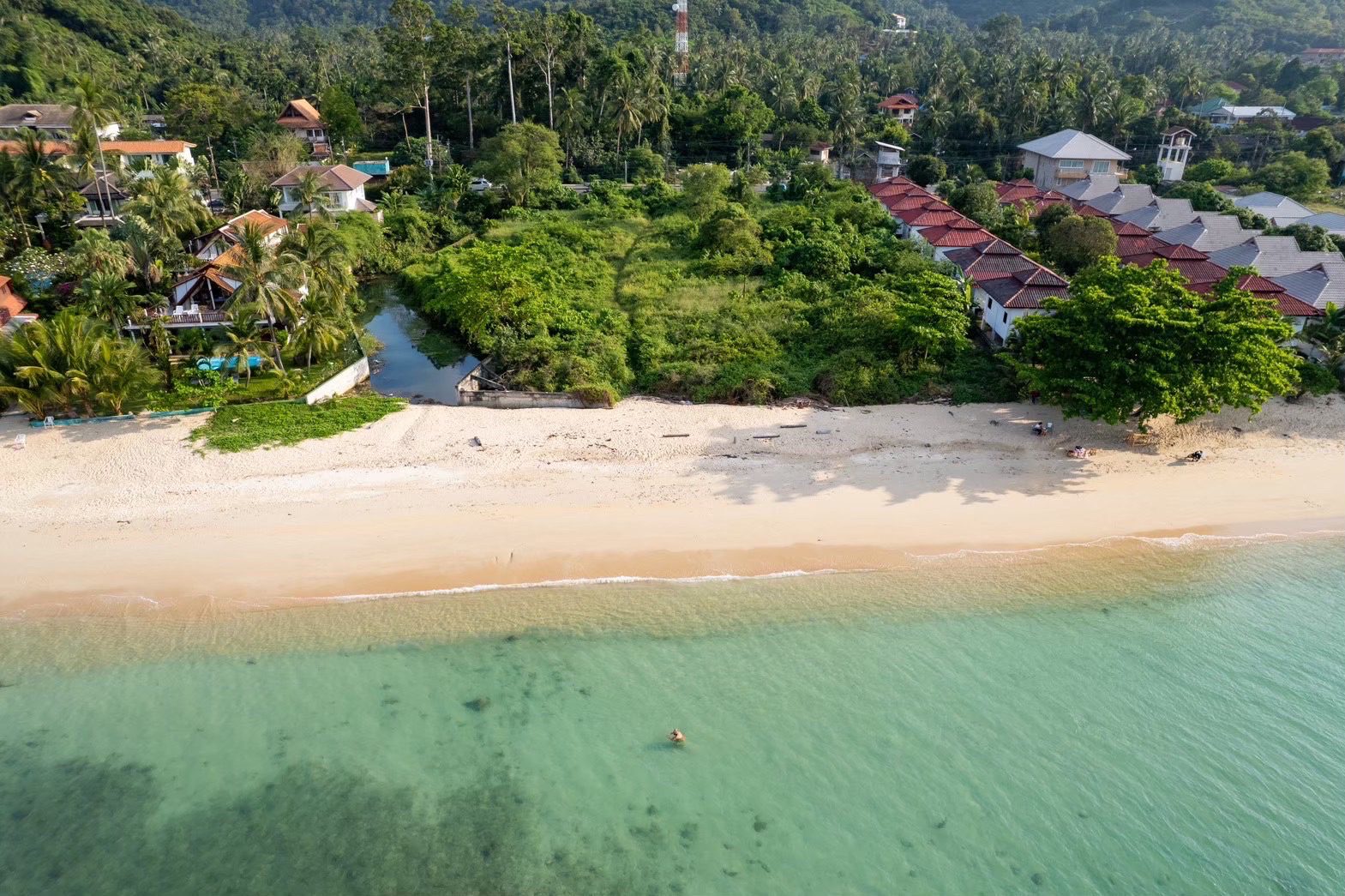 Bang Por beach Land For Sale Aerial