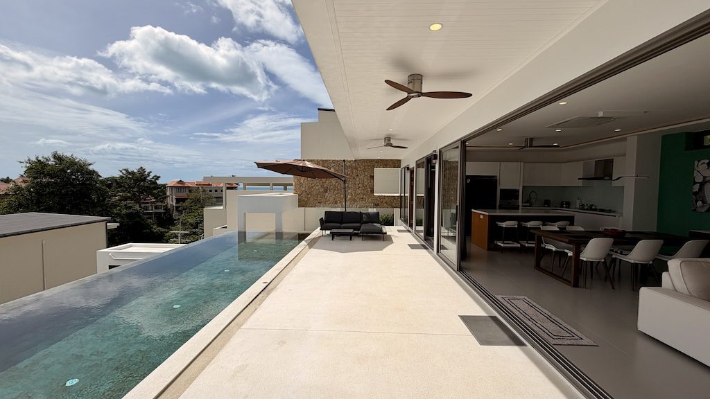 Chaweng Noi Modern Sea View Villa Poolside Terrace