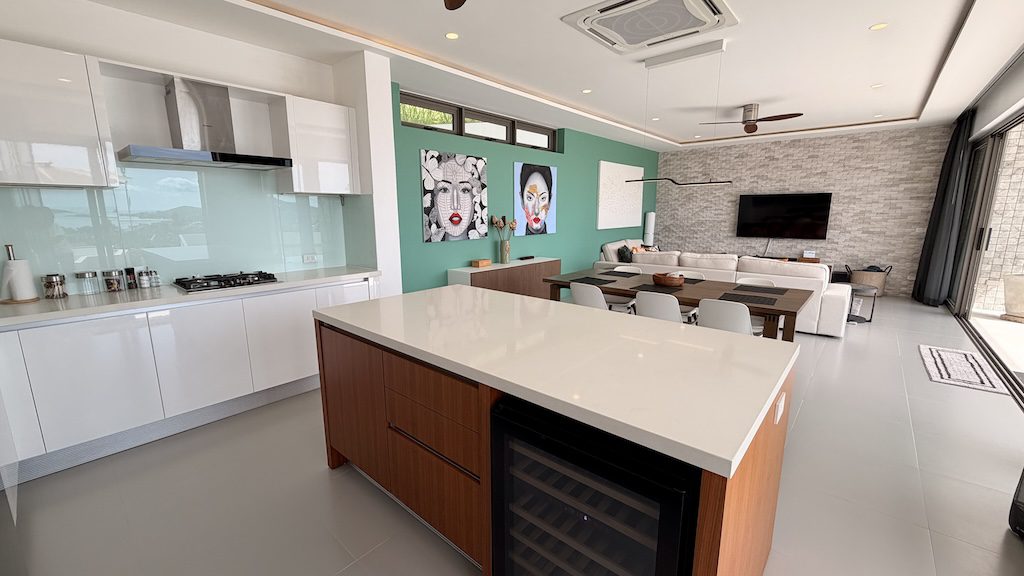 Chaweng Noi Modern Sea View Villa Kitchen
