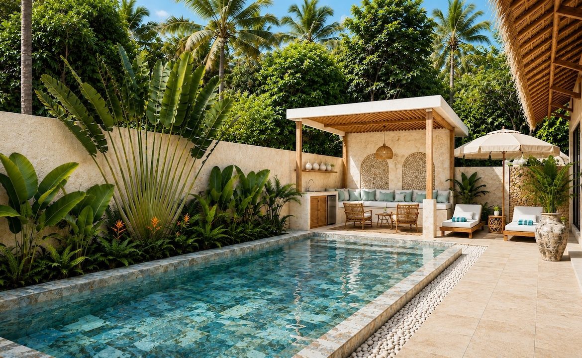 Eden Beach 2-Bed Villas Outdoor Area