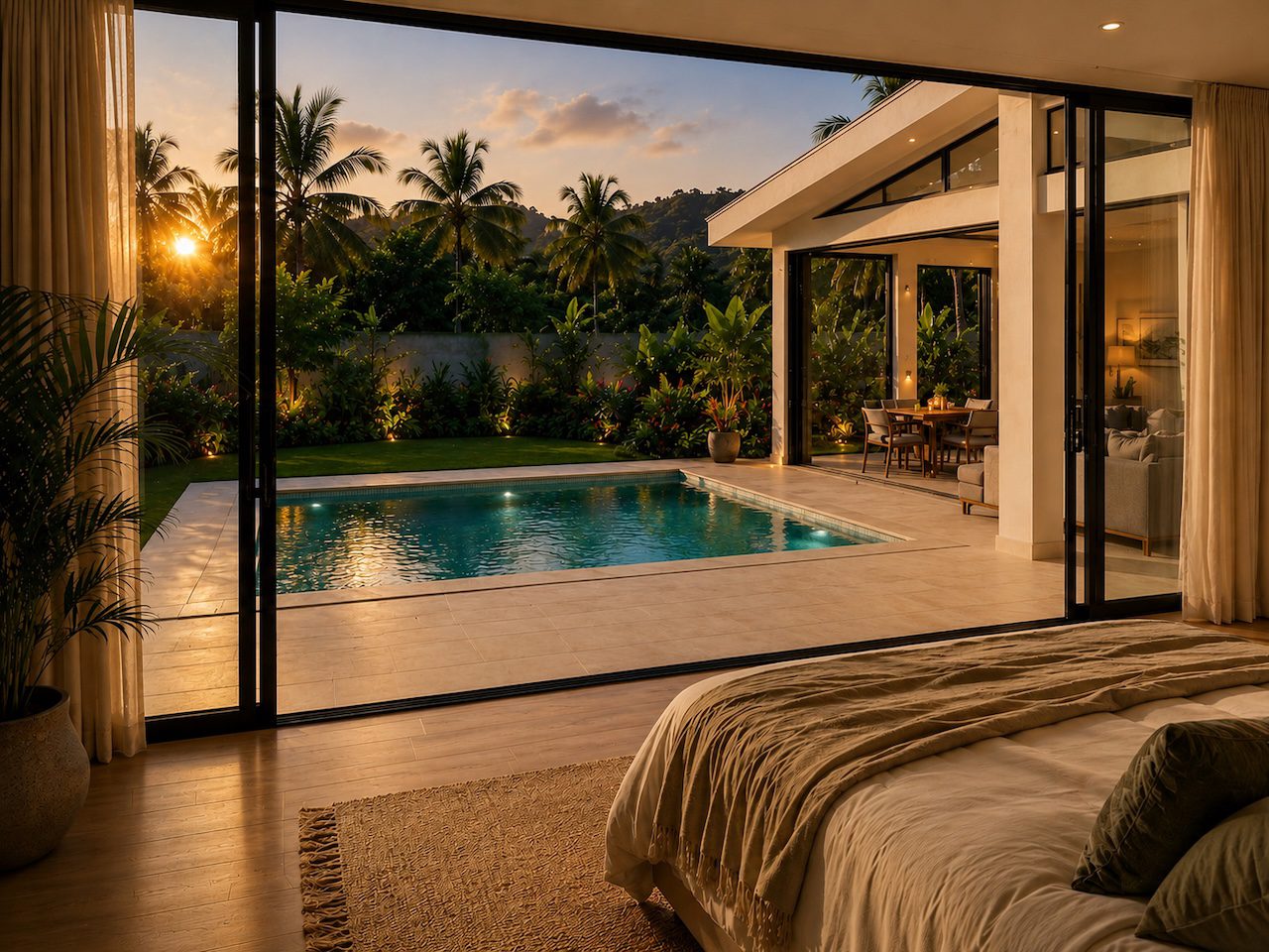Green Grove Villa Estate Green Grove Villa Estate Bedroom With Pool Access