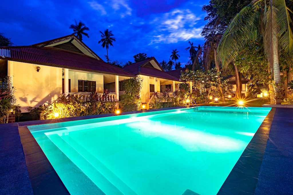 Koh Samui Lamai Resort For Sale Pool Night