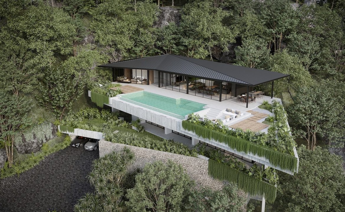 Koh Samui Luxury Lifestyle Property Aerial Render