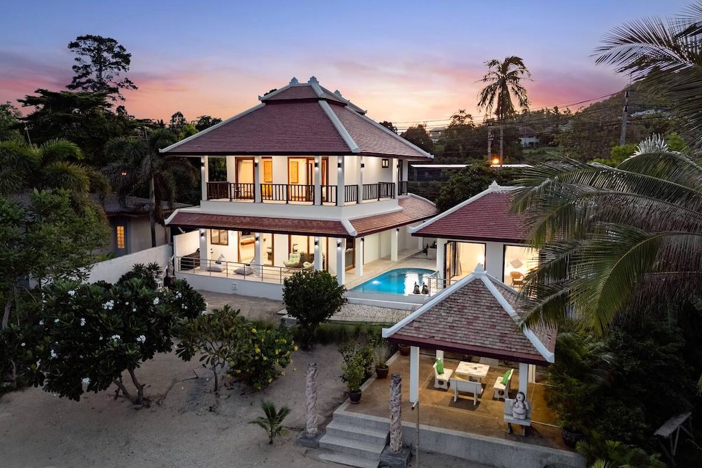 Lamai Beach Villa For Sale Koh Samui Exterior Night
