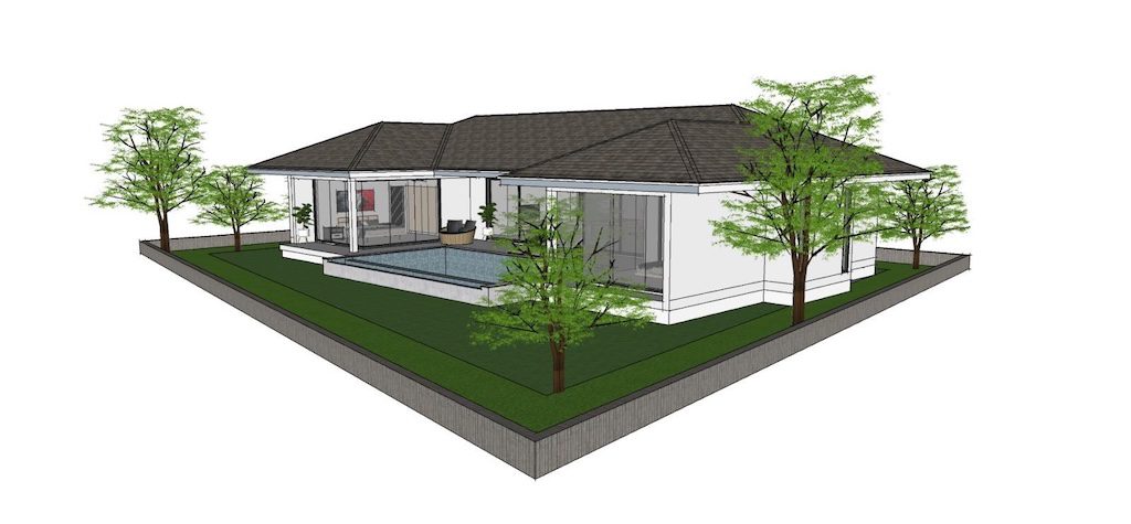 Modern Bophut Pool Villa Exterior