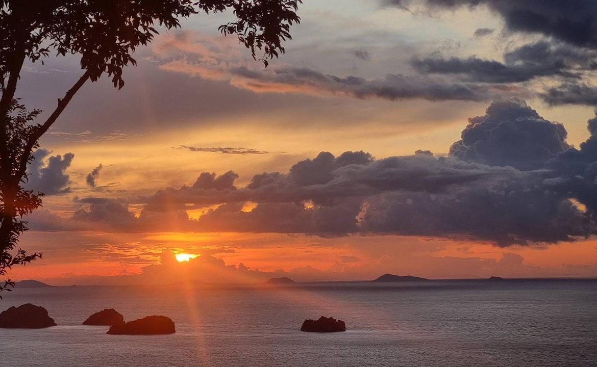 Taling Ngam Beach Land Sunset