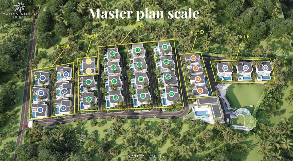 Vanya Sicily Villas Koh Samui Site Plan