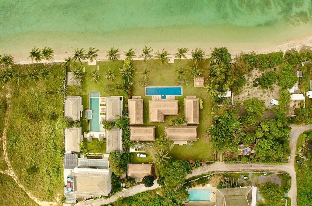Beachfront Koh Samui Villa Aerial