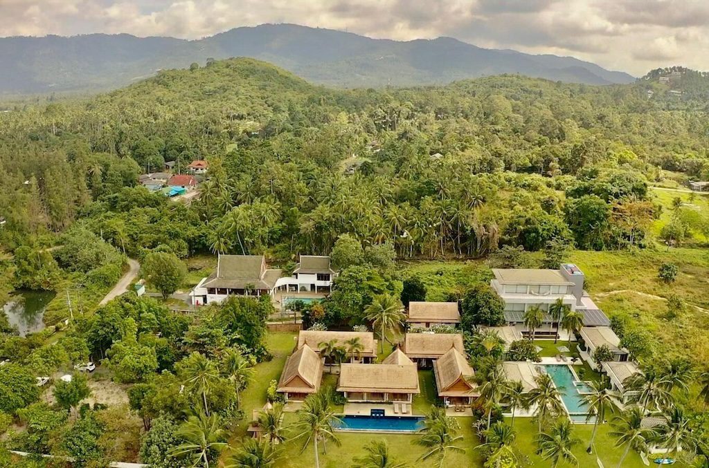 Beachfront Koh Samui Villa Aerial
