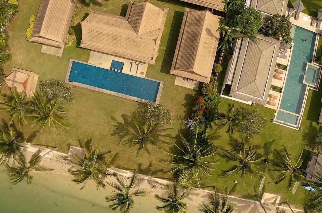 Beachfront Koh Samui Villa Aerial
